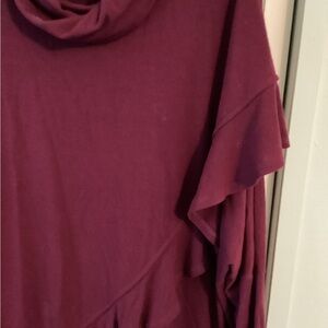 Elegant Burgundy Women's Tunic Top